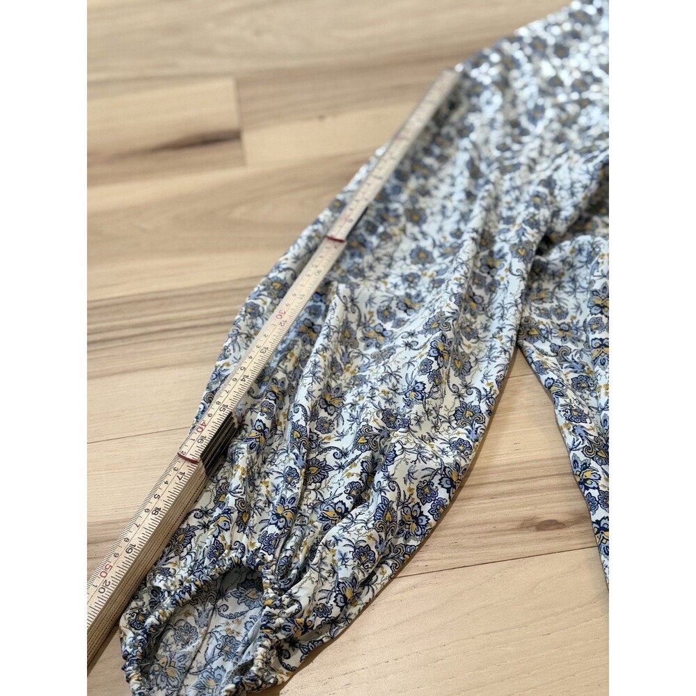 NWT Max Studio Floral  op Womens Sz L 3/4 Sleeve Button Peasant Resort Scandi - Picture 10 of 10
